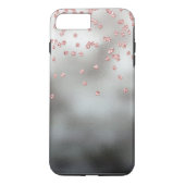 RosengoldGlitter Confetti auf Silber Case-Mate iPhone Hülle (Rückseite)