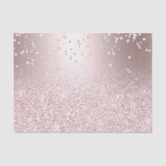 RosengoldGlitter ombre metallischer Glitzern Seidenpapier (Vorderseite)