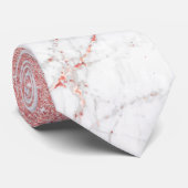 RosengoldGlittermarmor Krawatte (Gerollt)