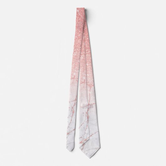 RosengoldGlittermarmor Krawatte (Rückseite)