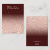 RosengoldGlitterschmuck-Ohrringanzeige Visitenkarte (Vorne/Hinten)