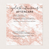 RosengoldGlitterweiße Marmoraugenfürsorge Visitenkarten (Innenseite Aufgefaltet)