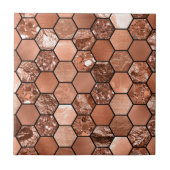 Rosengoldhexaglam Fliese (Vorderseite)