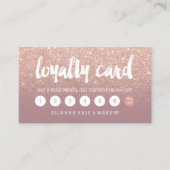 Rosengoldloyalitätskarte der eleganten Typografie Treuekarte (Vorderseite)