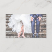 Rosengoldmarinehochzeits-Fotograftypographie Visitenkarte (Rückseite)