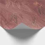 Rosengoldmarmor, geschmolzen, Kupferschinken Geschenkpapier (Ecke)