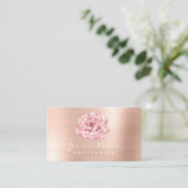 Rosengoldmetall-Blogger-Stylist Beauty Visitenkarte (Stehend Vorderseite)