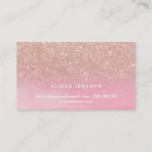 Rosengoldrosa Watercolor-Typografieloyalität Treuekarte (Rückseite)