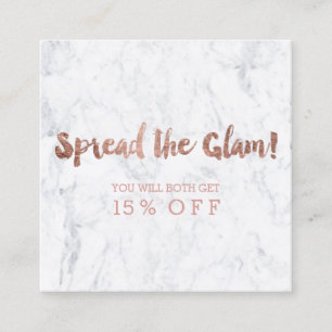 Rosengoldtypographiemarmor 3 der Empfehlungskarte