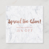 Rosengoldtypographiemarmor 3 der Empfehlungskarte (Vorderseite)