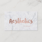 Rosengoldtypographiemarmor der Chicästhetik Visitenkarte (Vorderseite)