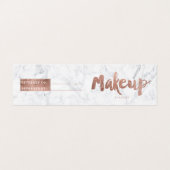 Rosengoldtypographiemarmor der Make-upempfehlung Visitenkarten (Außenseite Aufgefaltet)