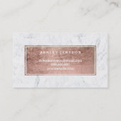 Rosengoldtypographiemarmor des kundenspezifischen visitenkarte (Rückseite)