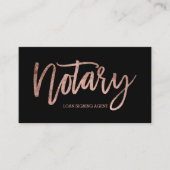Rosengoldtypographieschwarzes des Notars elegantes Visitenkarte (Vorderseite)
