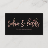 Rosengoldtypographieschwarzes des visitenkarte (Vorderseite)