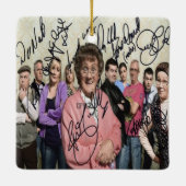 Rosengräber Jungen unterzeichnet Keramikornament (Rückseite)