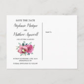 Rosengräber Orchids Blumenhochzeit retten das Datu Ankündigungspostkarte (Rückseite)