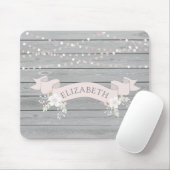 Rosengrauholz-Farbbandmonogramm Mousepad (Mit Mouse)
