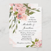 Rosengrün Christliche Hochzeit Einladung (Vorne/Hinten)