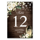 Rosengrün Hochzeitsfeier Tischnummer (Rückseite)