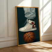 Rosengürtel-High-Tops auf Basketball Poster