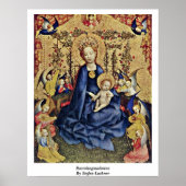 Rosenhagmadonna von Stefan Lochner Poster (Vorne)