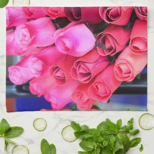 Rosenhandtuch Küchentuch (Gefaltet)