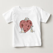Rosenherz Baby T-shirt (Vorderseite)