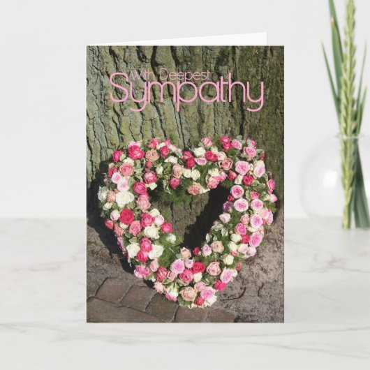 Rosenherz-Beileid Karte (Vorderseite)
