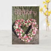 Rosenherz-Beileid Karte (Gelbe Blume)