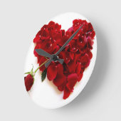 Rosenherz Runde Wanduhr (Winkel)