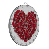 Rosenherzform Dartscheibe (Vorderseite Links)