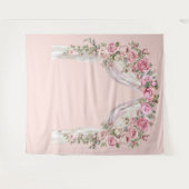 Rosenhintergrund Wandteppich (Vorderseite (Horizontal))