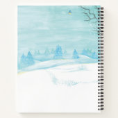 Rosenhirsche in Winterillustration Notizblock (Rückseite)