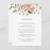 Rosenhochzeit Begleitkarte (Vorne/Hinten)