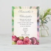 Rosenhochzeit Einladung (Stehend Vorderseite)