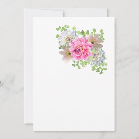 Rosenhochzeit Einladung (Rückseite)