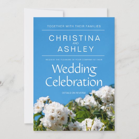 Rosenhochzeit Einladung (Vorderseite)