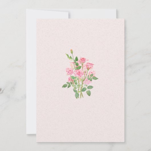 Rosenhochzeit Einladung (Rückseite)