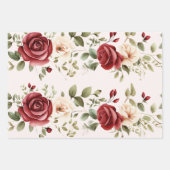 Rosenhochzeit Geschenkpapier Set (Vorderseite)