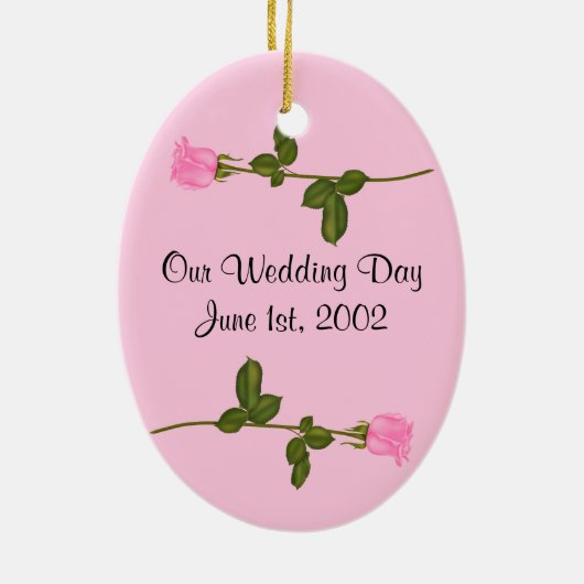 Rosenhochzeit Keramikornament (Hinten)