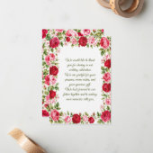 Rosenhochzeit Mitteilungskarte (Vorderseite/Rückseite Beispiel)