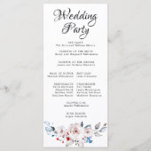 Rosenhochzeit Programm (Rückseite)