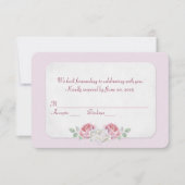 Rosenhochzeit RSVP Einladung (Vorderseite)