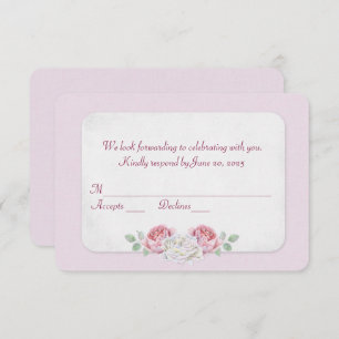 Rosenhochzeit RSVP Einladung