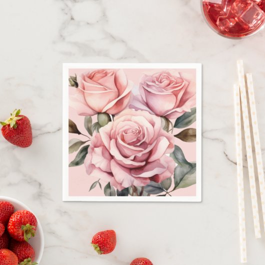 Rosenhochzeit Serviette (Beispiel)