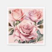 Rosenhochzeit Serviette (Vorderseite)