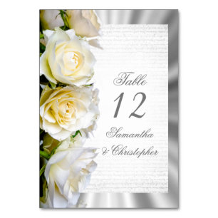Rosenhochzeit-Tischnummer Tischnummer