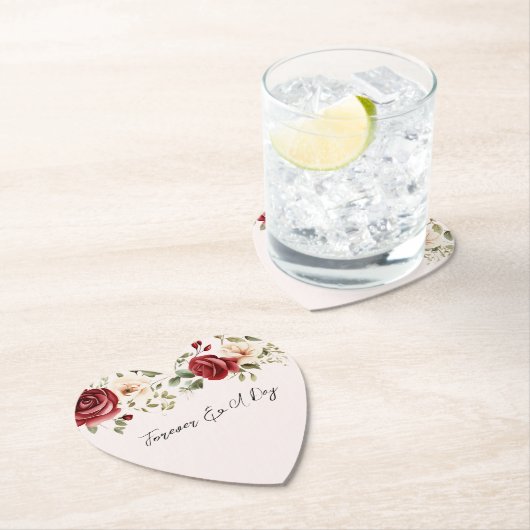 Rosenhochzeit Untersetzer (Vor Ort)