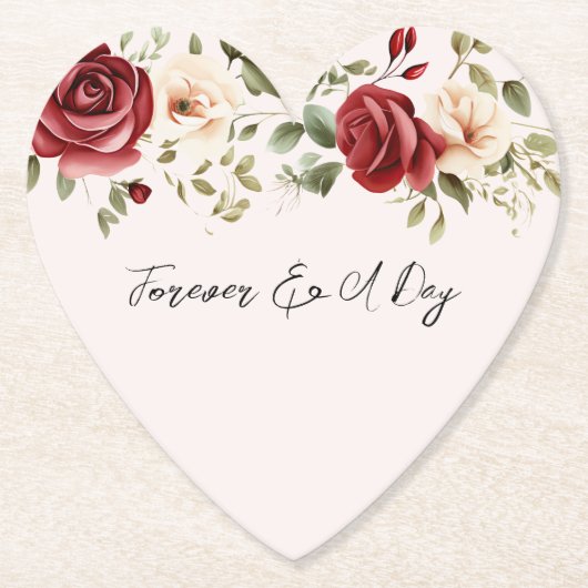 Rosenhochzeit Untersetzer (Vorderseite)